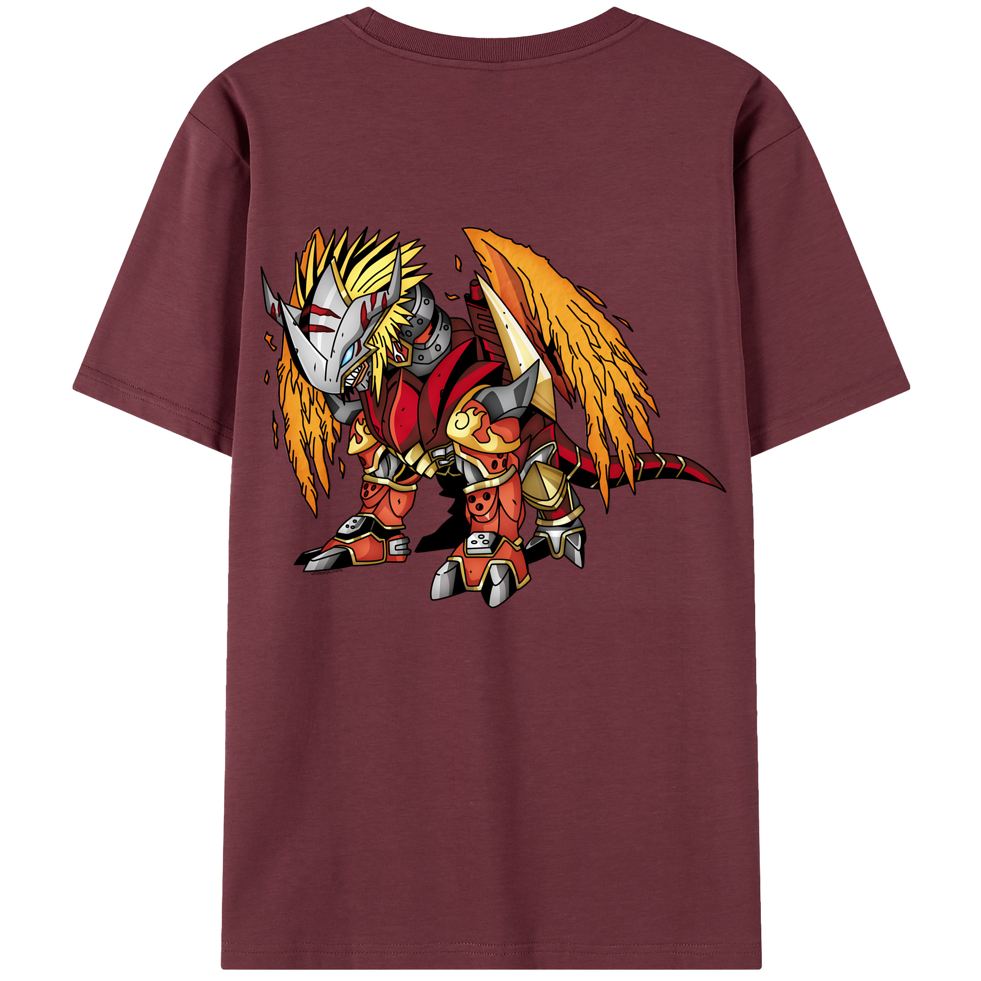 （画像用） Digimon デジタルモンスター/デジモン 綿100％半袖Tシャツ（背面プリント）